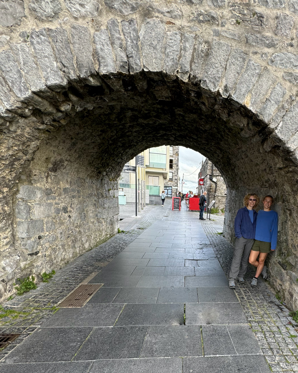 The Spanish Arch in Galway creating a tunnel effect giving the perspective of focus for what is on the far side.